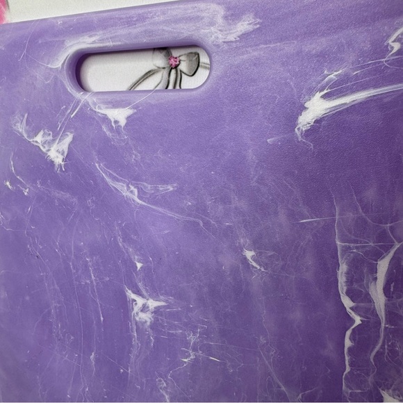 Marble swirl cutting board purple white plastic decor kitchen crystal geode look - Picture 8 of 9